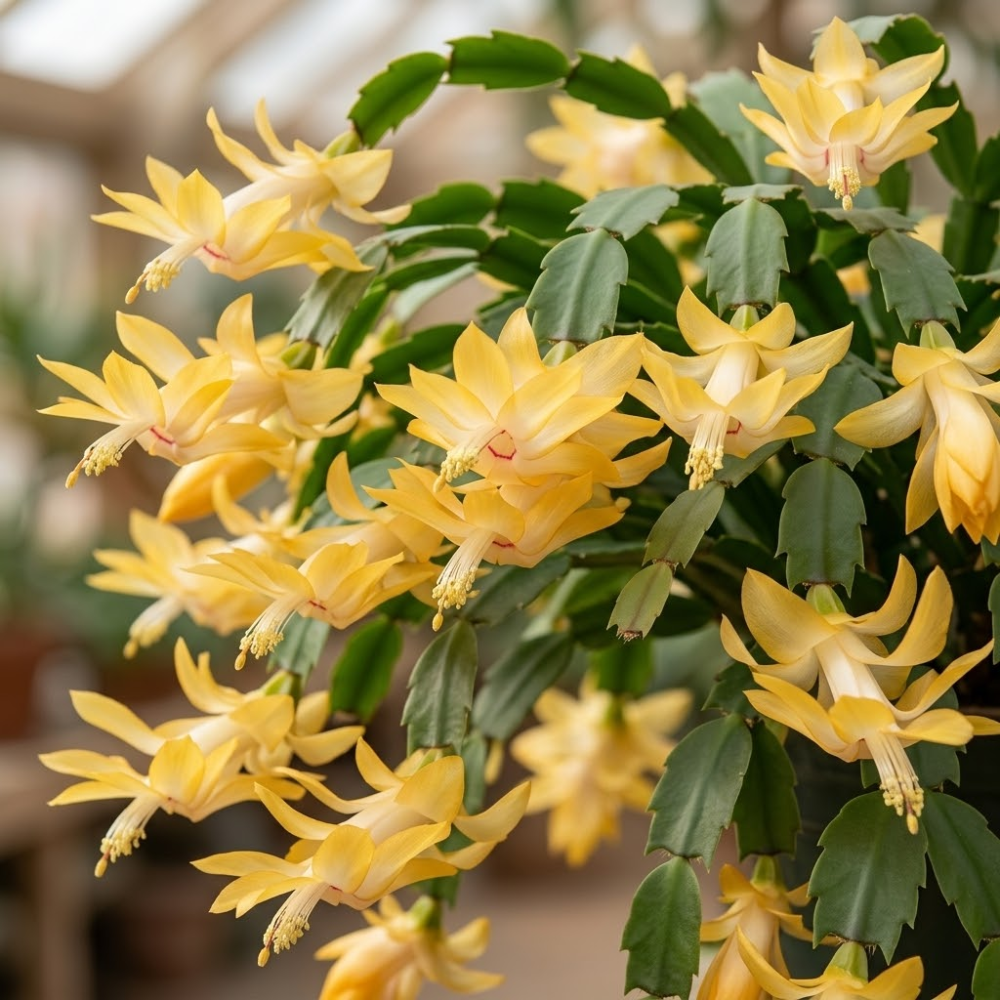 2 Red Christmas Cactus Live Plant, 5-6 Inch Tall, Easy to Care Indoor Winter Houseplant for Office Desk and Patio Decor, Vigorous Live Holiday Plant