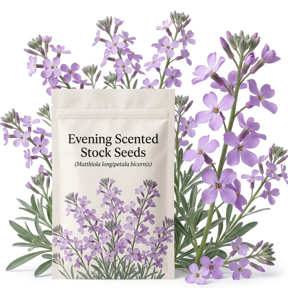 7500 Pcs Evening Stock Seeds, Non-GMO Heirloom Flowers for Balconies, Vigorous Growth Delivering Spectacular Sweet Fragrance