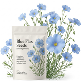 1050 Pcs Blue Flax Seeds, Cold-Hardy Plants, Grow Robust True Blue Blooms for Edging, Meadows & Outdoor Landscapes