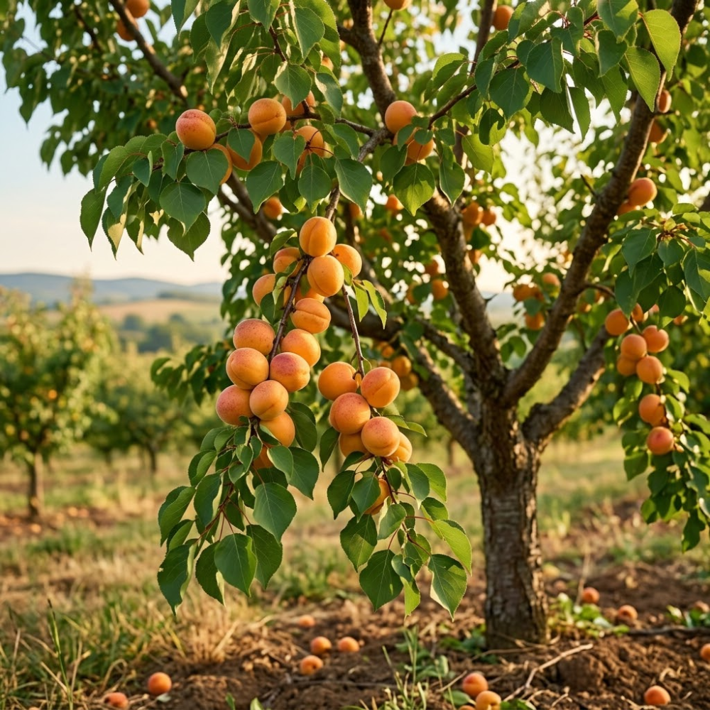 (No Ship to CA,HI,AK) Apricot Tree, Established 3 Gallon Pot, Low Maintenance Deciduous Shade Tree for Homeowners, Resilient Cold-Hardy Plant for Edible Landscapes & Sweet Summer Harvests