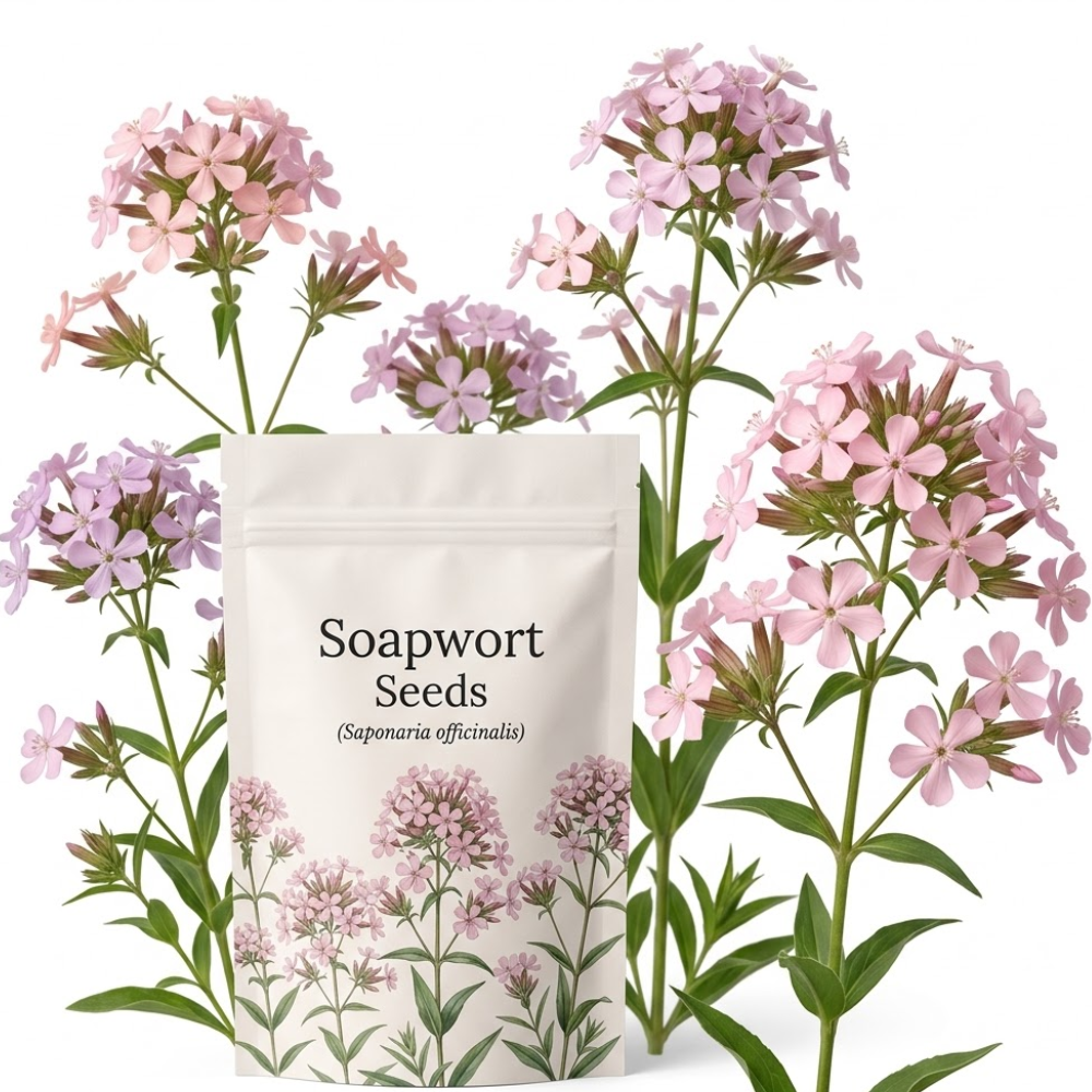 600 Pcs Heirloom Pink Rock Soapwort Seeds, Non-GMO Saponaria Ocymoides, Easy to Care, Sturdy Creeping Flowers Yielding Breathtaking Bright Pink Petals