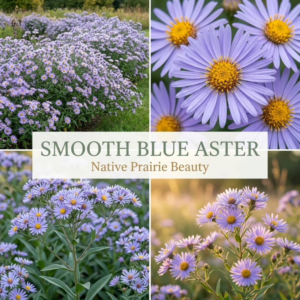 1000 Pcs Blue Aster Seeds, High Germination Fall Blooming for Planting, Low Maintenance Striking Blue Flowers for Sunlit Gardens