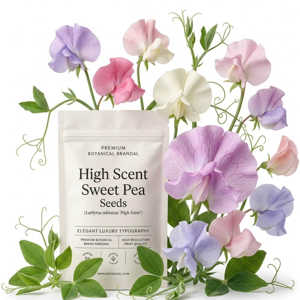 40 Pcs Sweet Pea Seeds, Heirloom High Scent Flowers for Planting, Robust Fast-Growing Vines for Bright Sunlit Spring Gardens