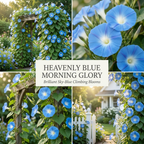 100 Pcs Morning Glory Seeds, High Germination Heavenly Blue Mix for Planting, Low Maintenance Climbing Flowers for Sunlit Yard Arbors