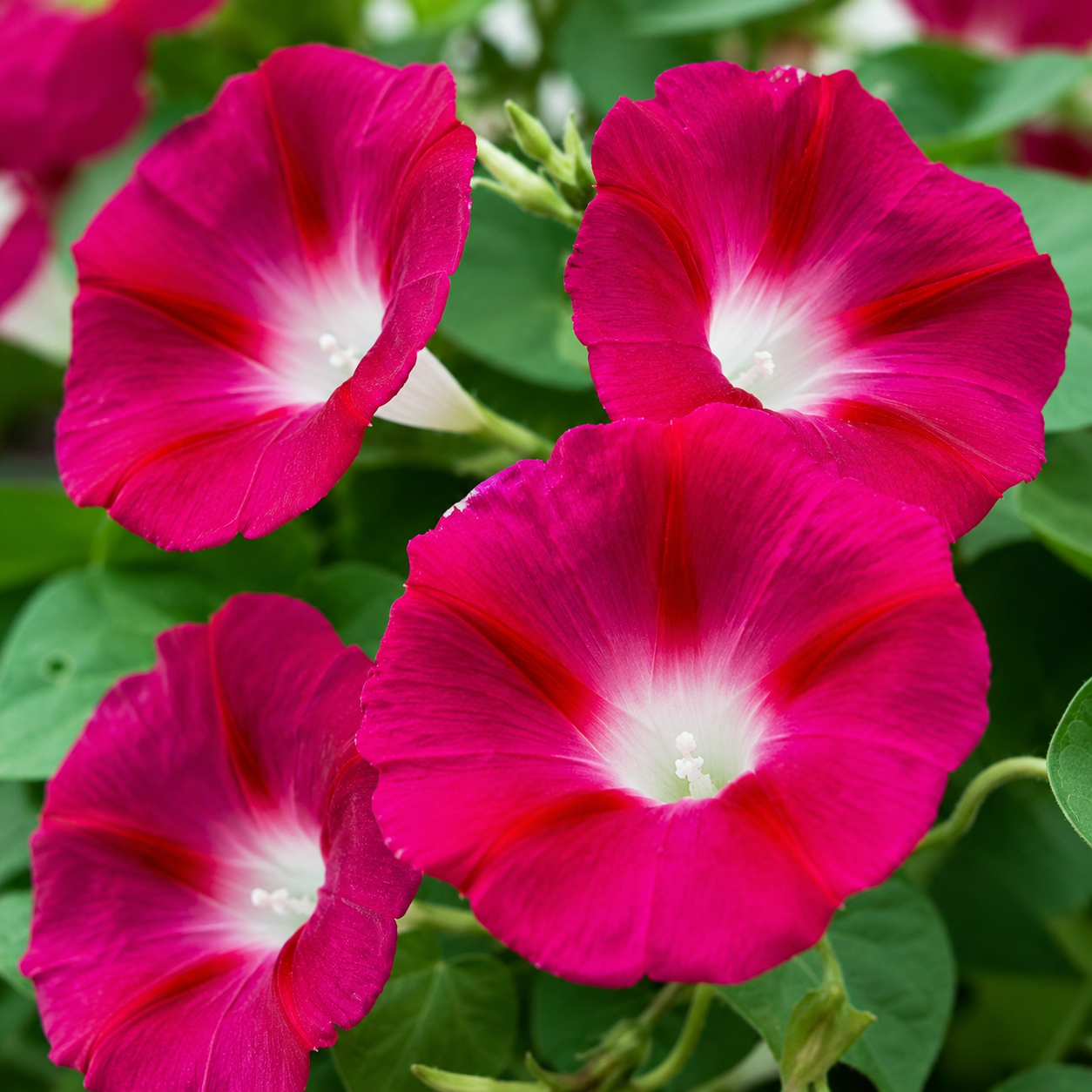 150 Scarlet O Hara Morning Glory Seeds for Planting, Non GMO, Heirloom, Crimson Red Climbing Blooms, Vine Flower Seeds for Gardens Accent, Borders & Fence