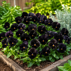 50 Sorbet Series Black Delight Viola Seeds, Non GMO, Heirlooms, Early Blooms Flowering Plants, for Containers, Garden Borders & Landscapes
