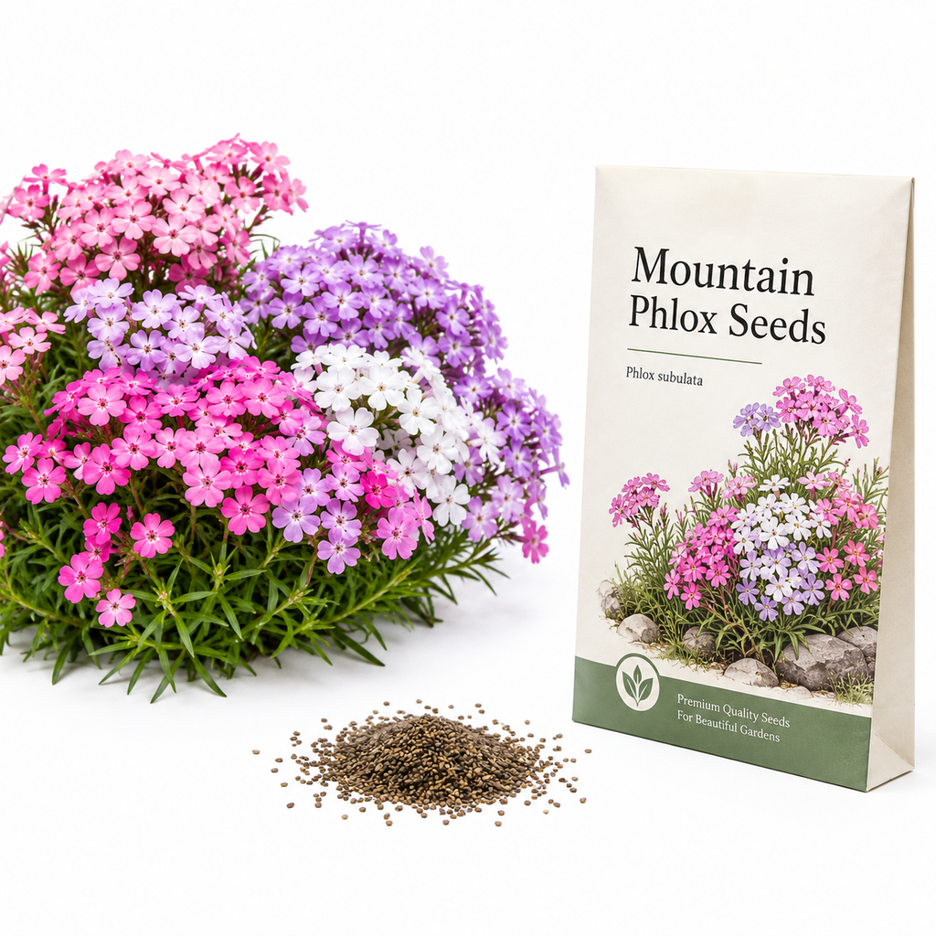 500 Mountain Phlox Seeds, Non-GMO, Native Wildflower Seeds, Vibrant Pink & Lavender Star-Shaped Perennial, Ideal for Gardens