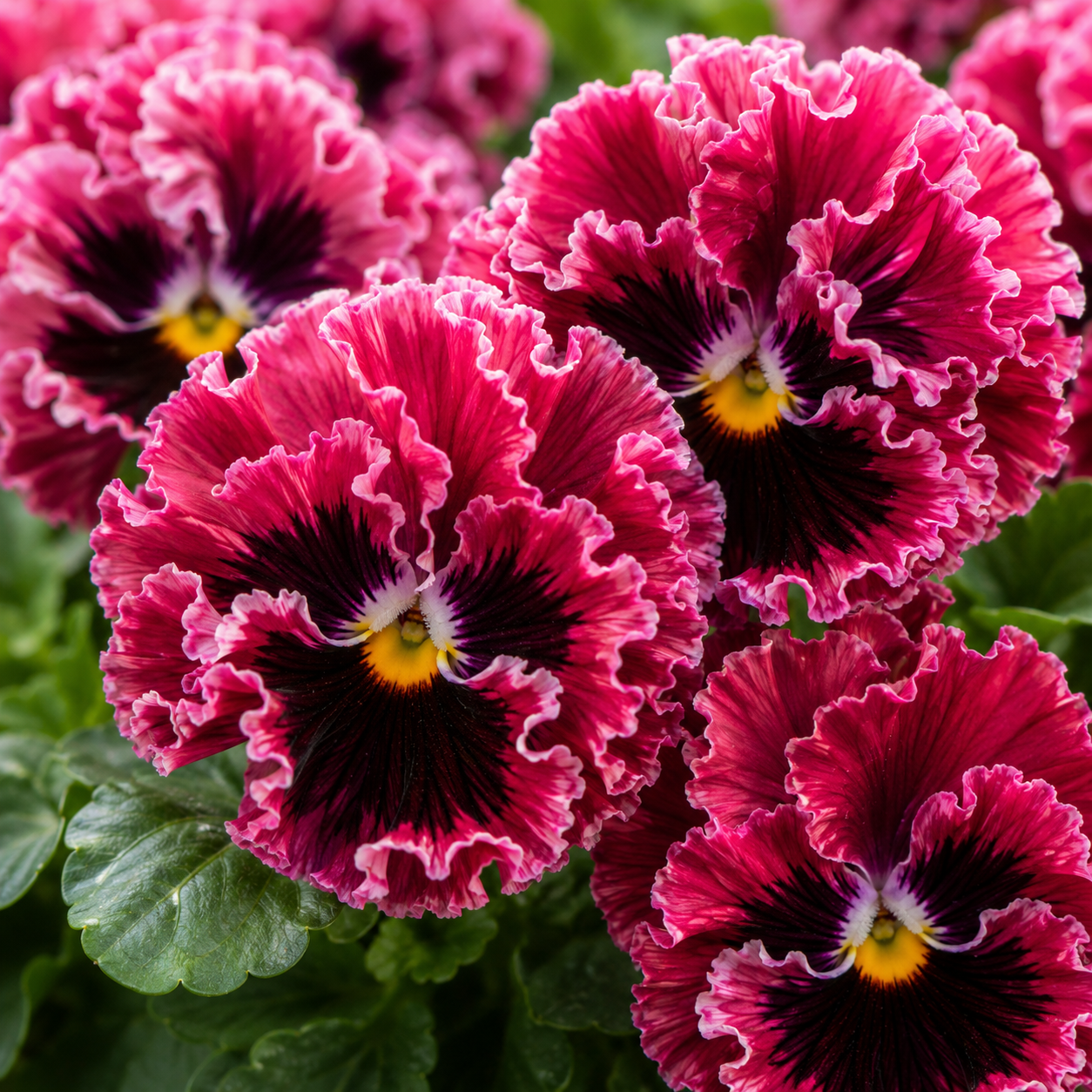 25 Frizzle Sizzle Pansy Seeds, Viola x wittrockiana, Non GMO, Easy to Grow, High-Yielding Fringed Blooms for Gorgeous Patio Pots and Window Boxes
