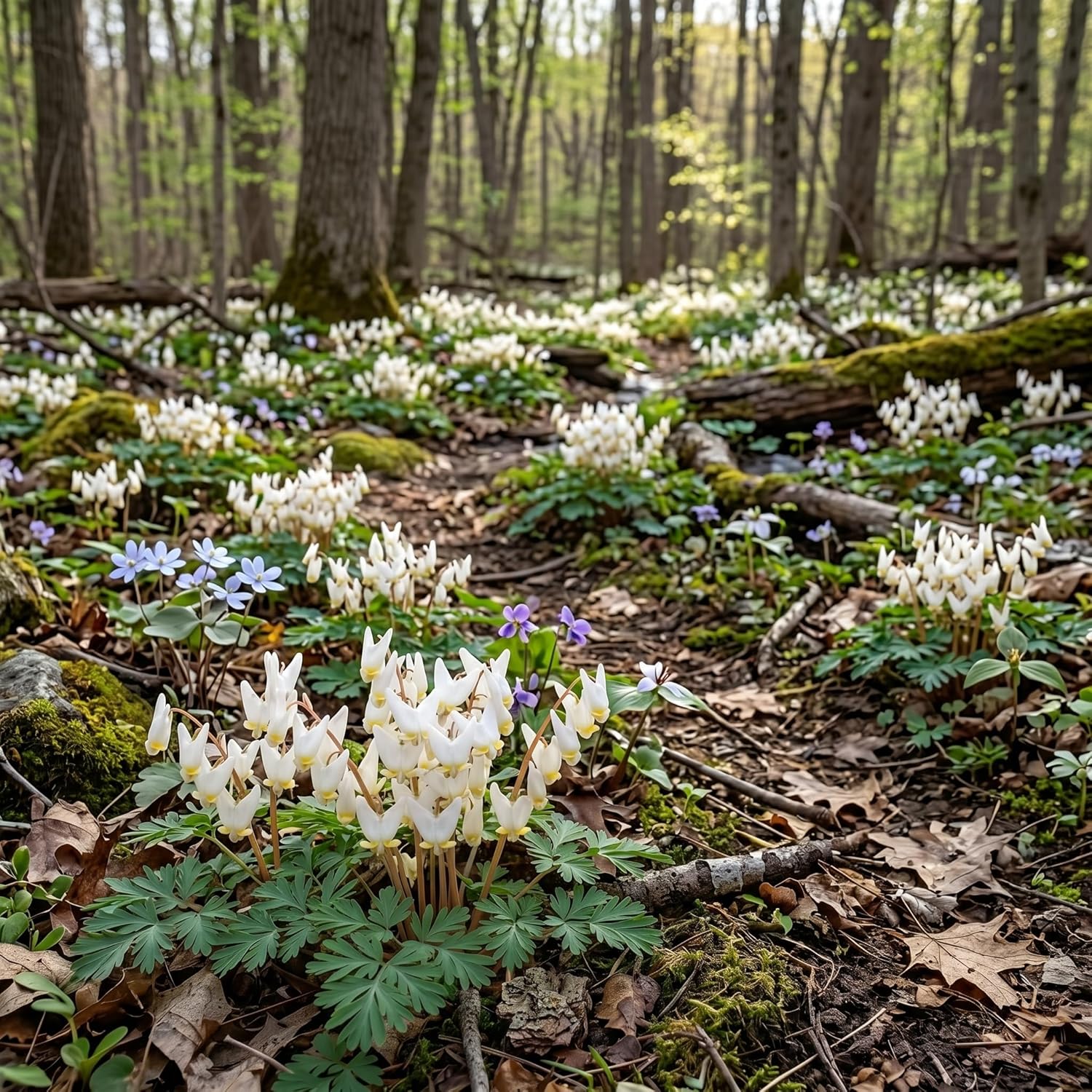 10 Live Dutchman’s Breeches Bare Root Plant, Easy Care, Low Maintenance, Early Spring Blooming Perennial, Ideal for Shade Gardens & Woodland Landscapes