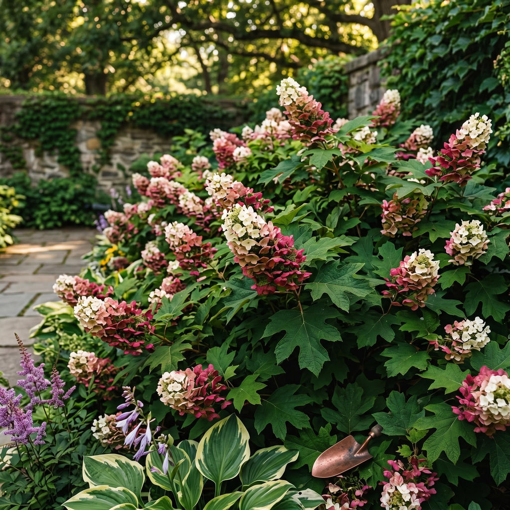 Munchkin Oakleaf Hydrangea Plant Live, 4" Pot - 12-18 Inch Tall, Hydrangea Bushes Ready to Plant, Vigorous White Bloom Producer for Patios and Home Landscapes