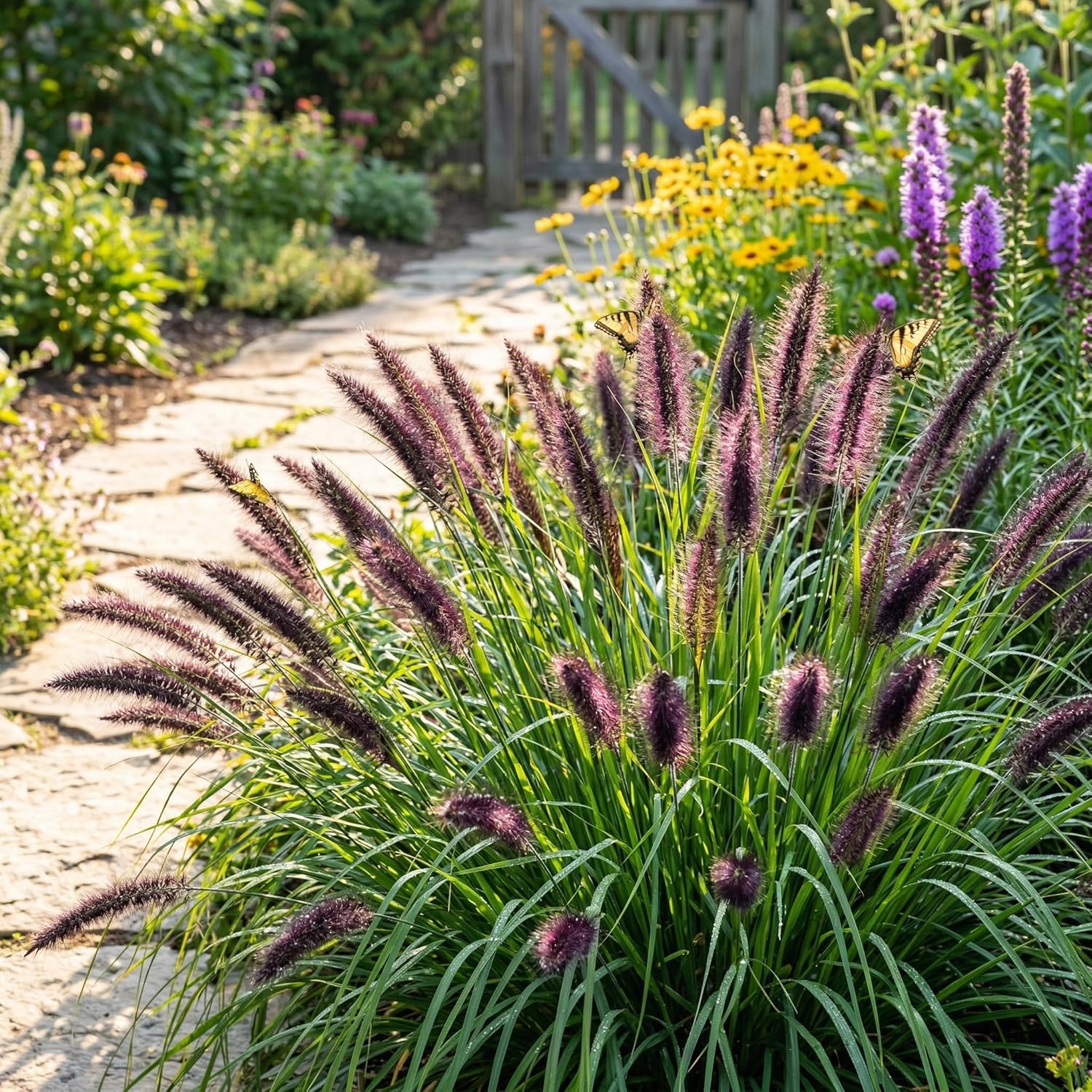 Black Fountain Grass Plants, 4 Inch Tall Fountain Grass, Ready to Grow, Perennial Ornamental Grasses for Gardens and Landscapes