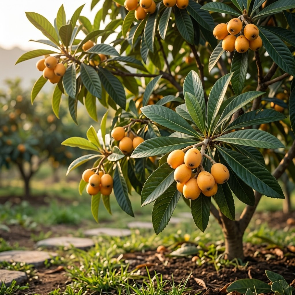 (No Ship to CA,HI,AK) Loquat Tree Live Plant, 3 Gallon Pot, Vigorous Evergreen Plant for Edible Landscapes, Sturdy Subtropical Shade Tree for Sweet Spring Fruits & Fragrant Winter Blossoms