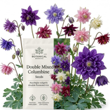 300 Pcs Columbine Seeds Perennial for Planting Outdoors, Double Mixed Heirloom, Vigorous Flowers Yielding Striking Ruffled Blooms for Gardens