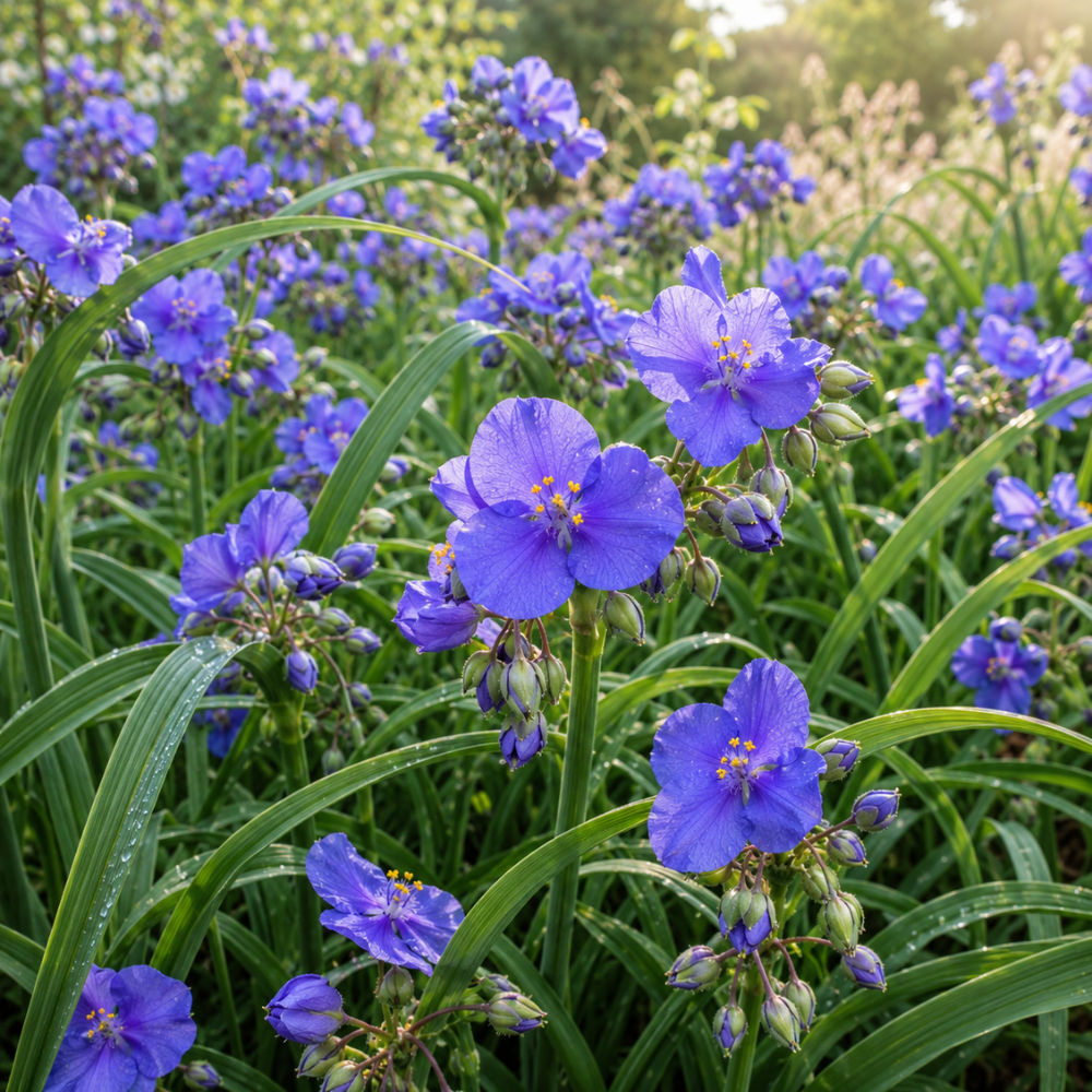 300 Pcs Ohio Spiderwort Seeds for Outdoors, Non-GMO Heirloom Flowers for Patios, Easy to Care Outdoor Décor, Low Maintenance Displays