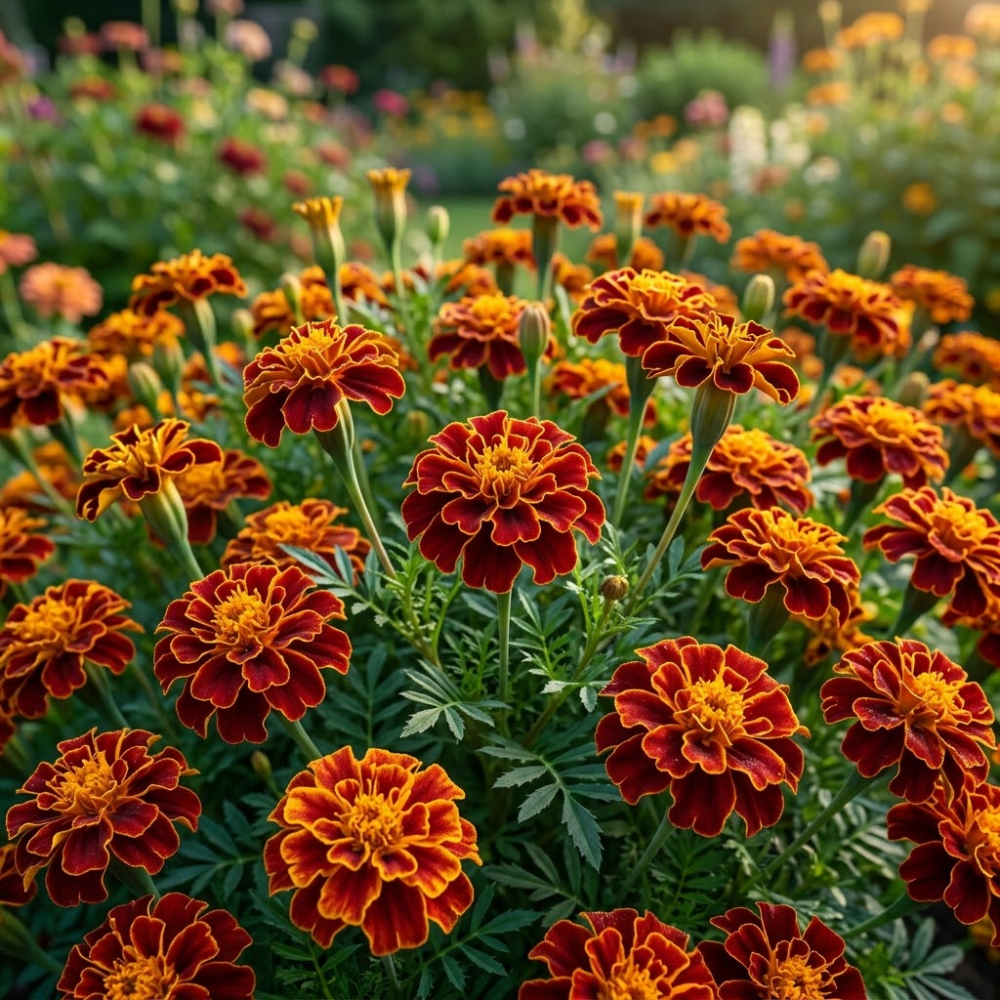 900 Pcs Sparky Marigold Seeds, Non-GMO Heirloom Flowers for Patios, Vigorous Growth, Low Maintenance Border Displays