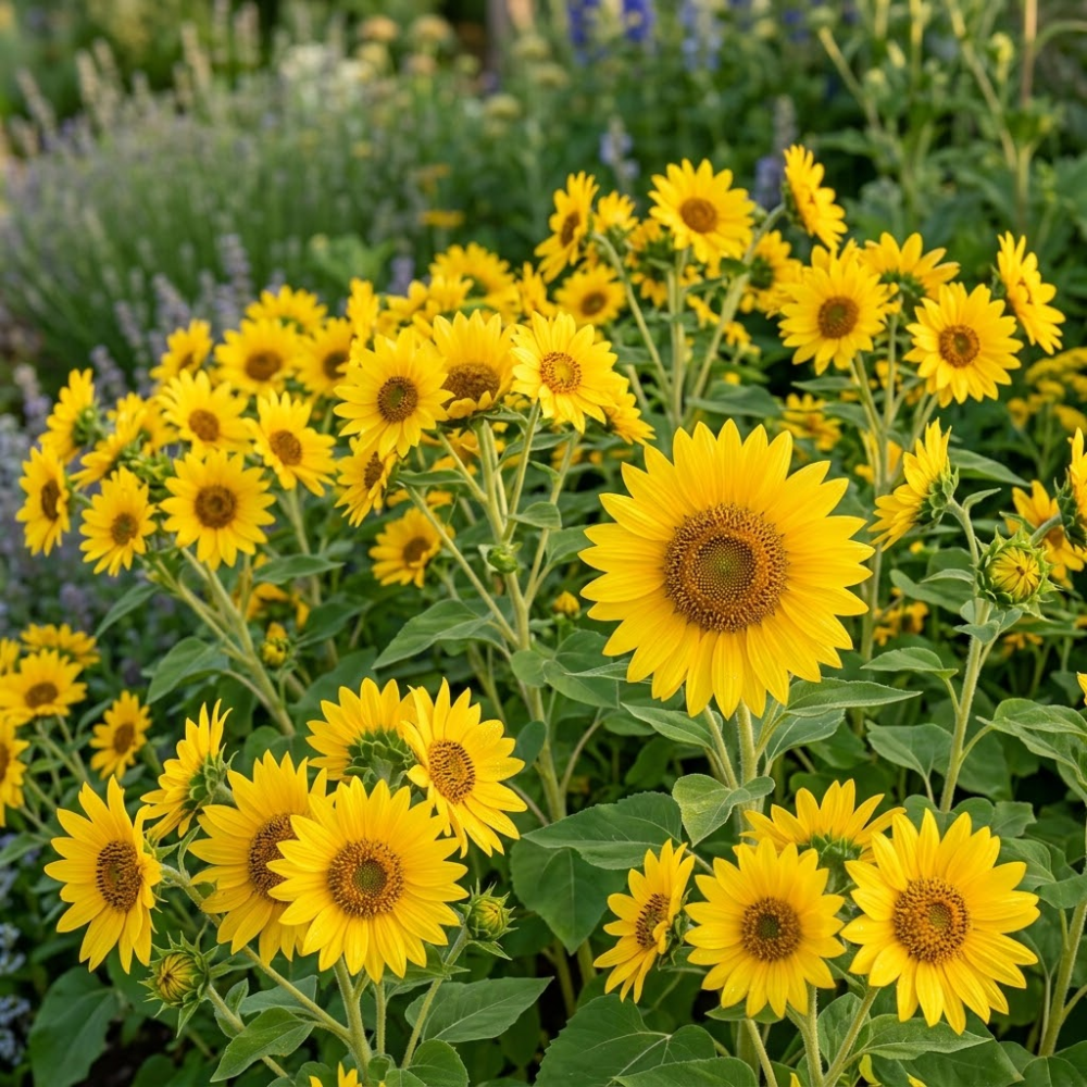 Heirloom Dwarf Sunflower Seeds, Drought-Resistant Compact Plants, Large Yellow Blooms for Stunning Summer Decor (90 Pcs)