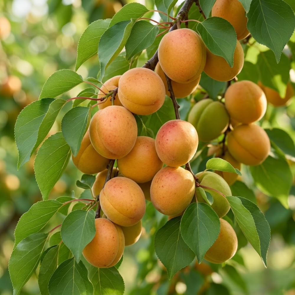(No Ship to CA,HI,AK) Apricot Tree, Established 3 Gallon Pot, Low Maintenance Deciduous Shade Tree for Homeowners, Resilient Cold-Hardy Plant for Edible Landscapes & Sweet Summer Harvests