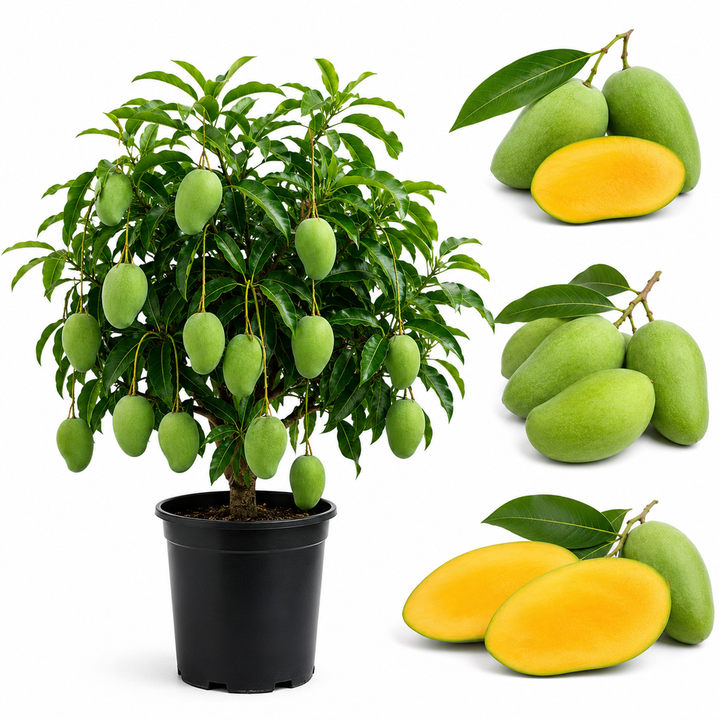 Mallika Mango Tree Live Plant | Fruit Tree 2–3 Ft Tall for Planting | Premium Tropical Mango Variety | Outdoor Fruit Tree for Yard, Patio & Garden Growing (No Ship to CA,HI,AK)