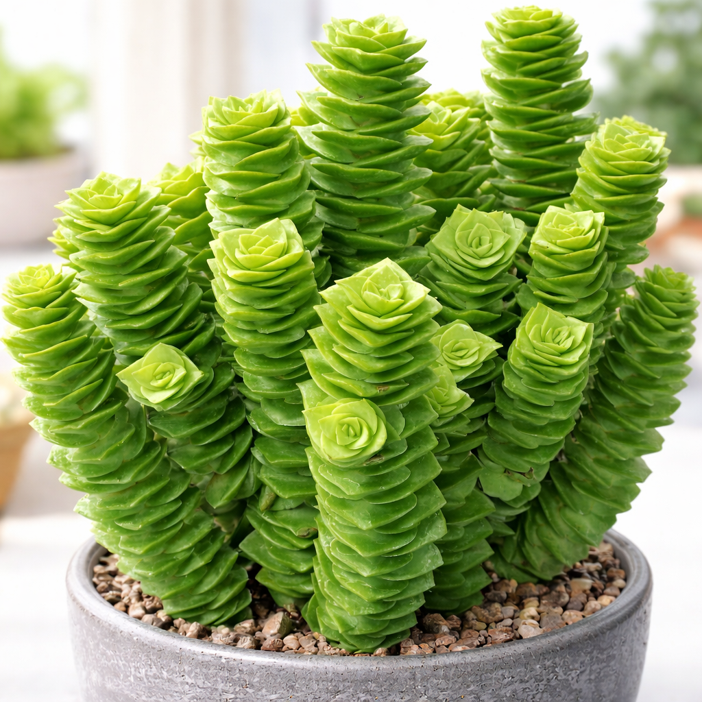 Crassula String of Buttons Live Plant | Compact Trailing Succulent in 2 Inch Pot | Plant for Home Office, Wedding Hanging Decoration & DIY Projects