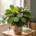 2 Lemon Lime Prayer Plant Live, 4 Inch Pot Size, Potted Indoor Plant, Low Maintenance Foliage Plant for Bright Indirect Light