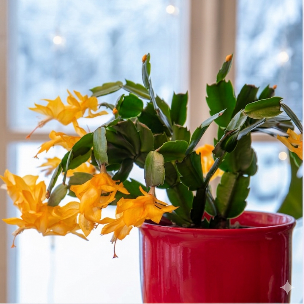 2 Yellow Christmas Cactus | 3–4 Inch Tall Christmas Live Plant | Easy to Grow Indoor Houseplant | Gift-Ready Houseplant for Home Décor, Friends & New Beginnings