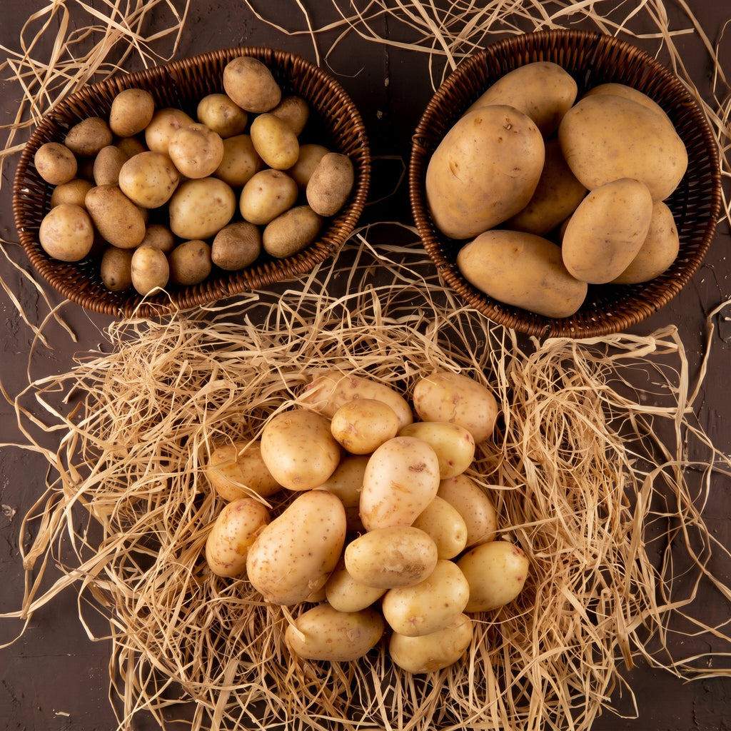Color Mix Seed Potatoes for Planting Outdoors, Yukon Gold - Red - Russet Potatoes Seeds, 2lbs, Ideal for Home Gardening, Cooking & Containers