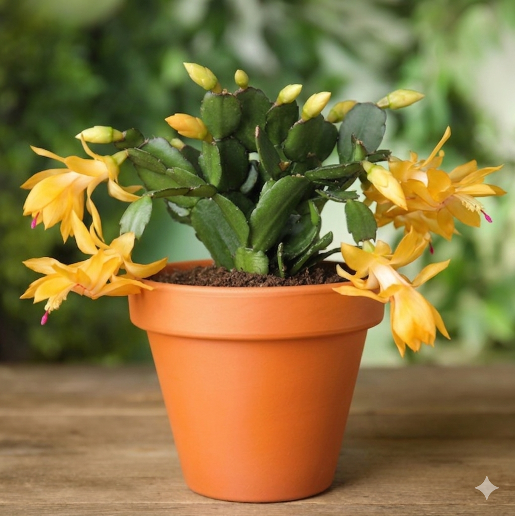 2 Yellow Christmas Cactus | 3–4 Inch Tall Christmas Live Plant | Easy to Grow Indoor Houseplant | Gift-Ready Houseplant for Home Décor, Friends & New Beginnings