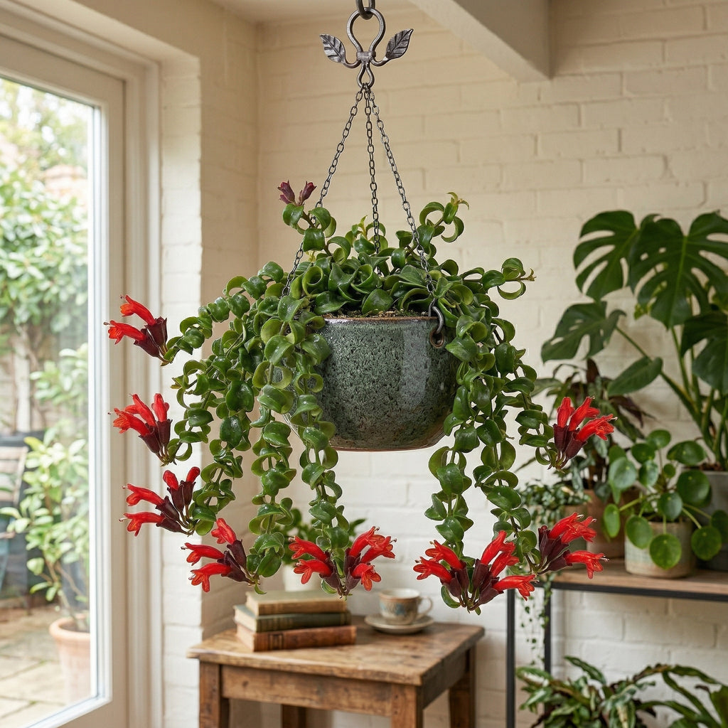 Live Goldfish Cactus Plant (Columnea Long Leaf) 4-6 Inch Tall | Long Leaf Variety, Flowering Trailing Plant Suitable for Gifts & Ideal for Home Interiors