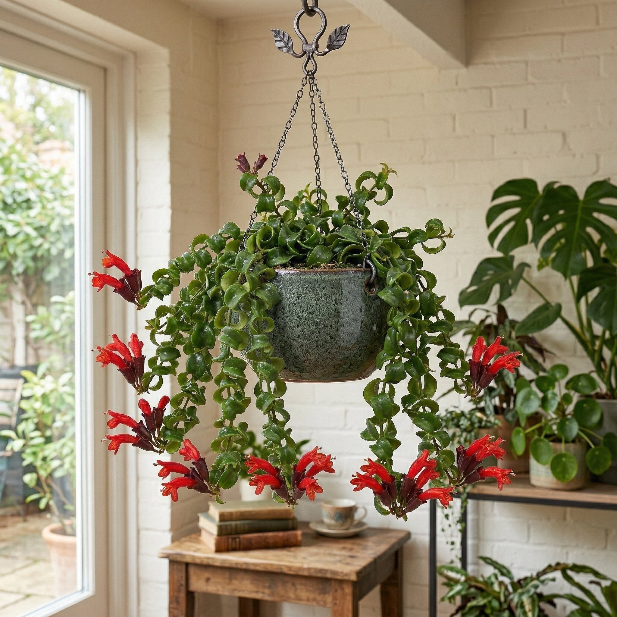Live Goldfish Cactus Plant (Columnea Long Leaf) 4-6 Inch Tall | Long Leaf Variety, Flowering Trailing Plant Suitable for Gifts & Ideal for Home Interiors