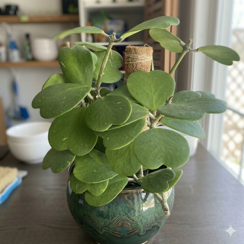 Live Green Hoya Kerrii Plant | Heart Leaf Vine in 4-Inch Pot | Established Tropical Indoor Plant | Versatile Heart-Shaped Foliage for Modern Design