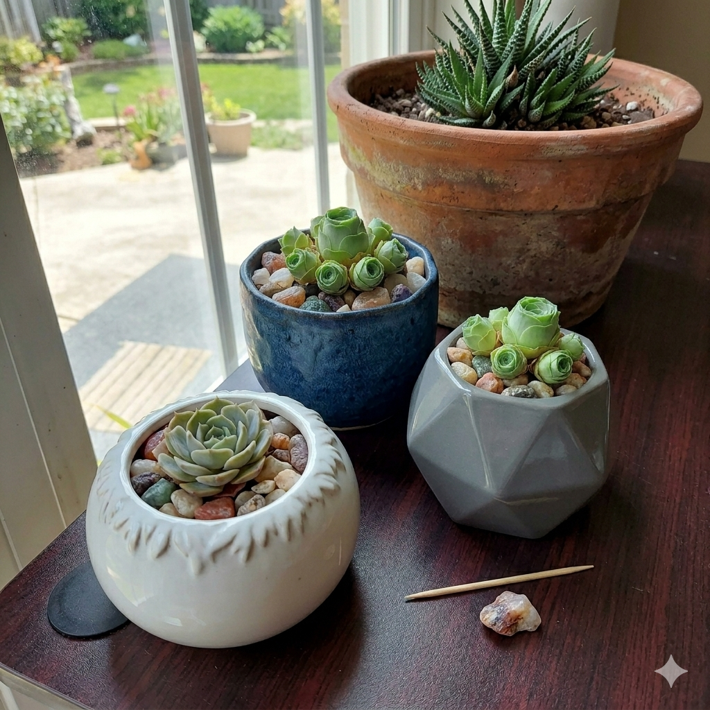 Live Mountain Rose Succulent | Greenovia Dodrentalis in 2-Inch Pot | Dormant Rose-Bud Shaped Succulent | Established Root System for Terrariums and Windowsills