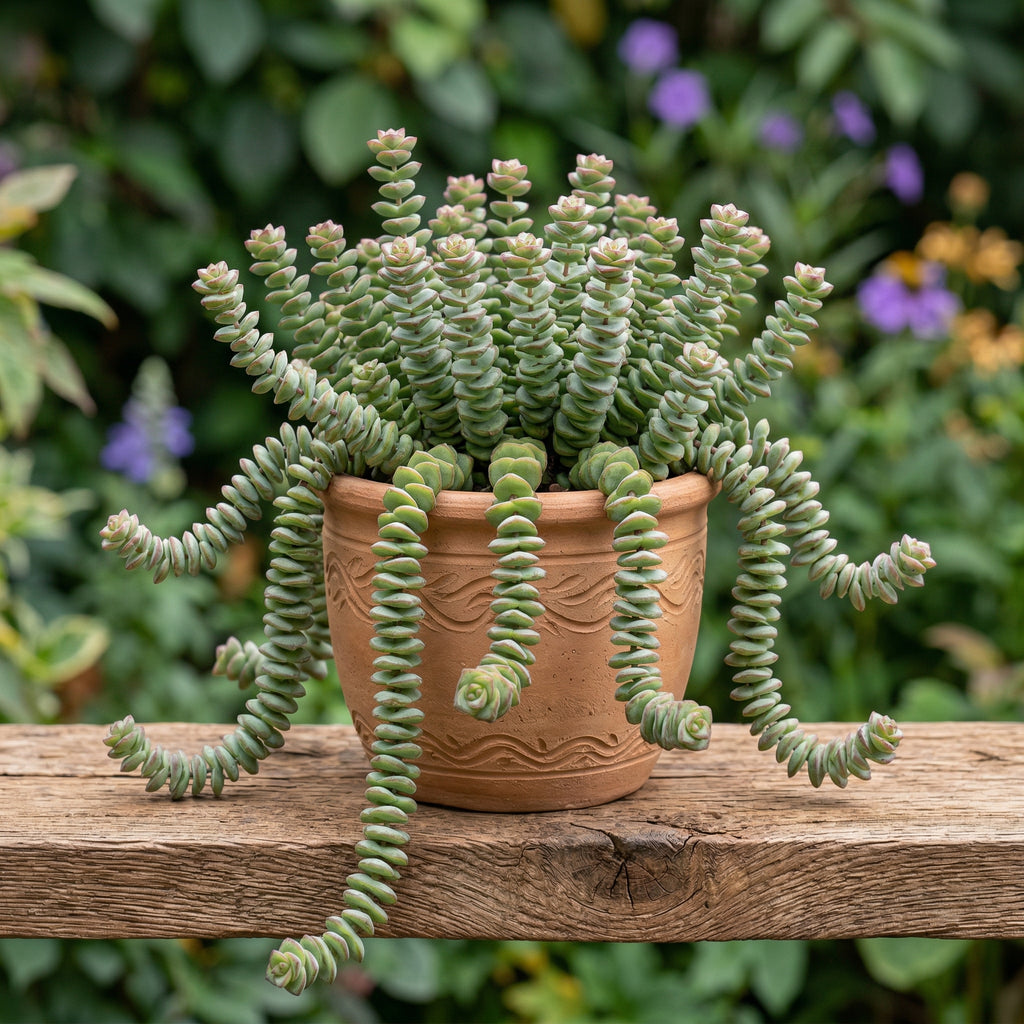 String of Buttons Live Plant | Compact Trailing Variegated Succulent in 4 Inch Pot | Plant for Home Office Decoration & DIY Projects