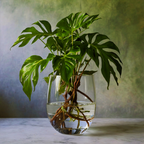 2 Monstera Thai Constellation Live Plant, 4 Inch Pot Size, Potted Indoor Plant, Low Maintenance Rare Variegated Shrub for Bright Indirect Light