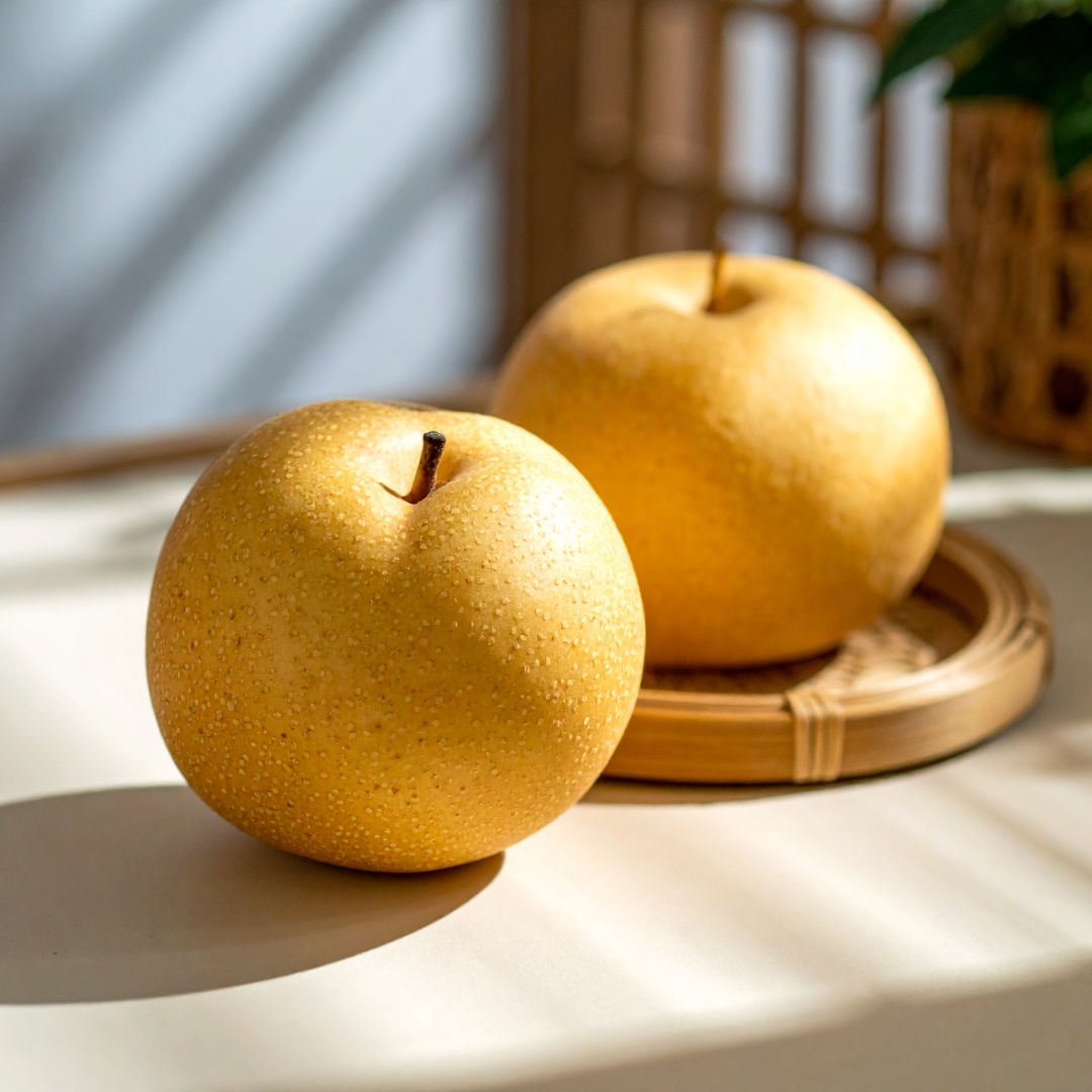 (No Ship to CA, HI, AK) Korean Giant Asian Pear Tree Live Plant in 3 Gallon Pot | 30-36 Inches Tall | Sweet Juicy Fruit for Cooking Juicing & Home Gardening