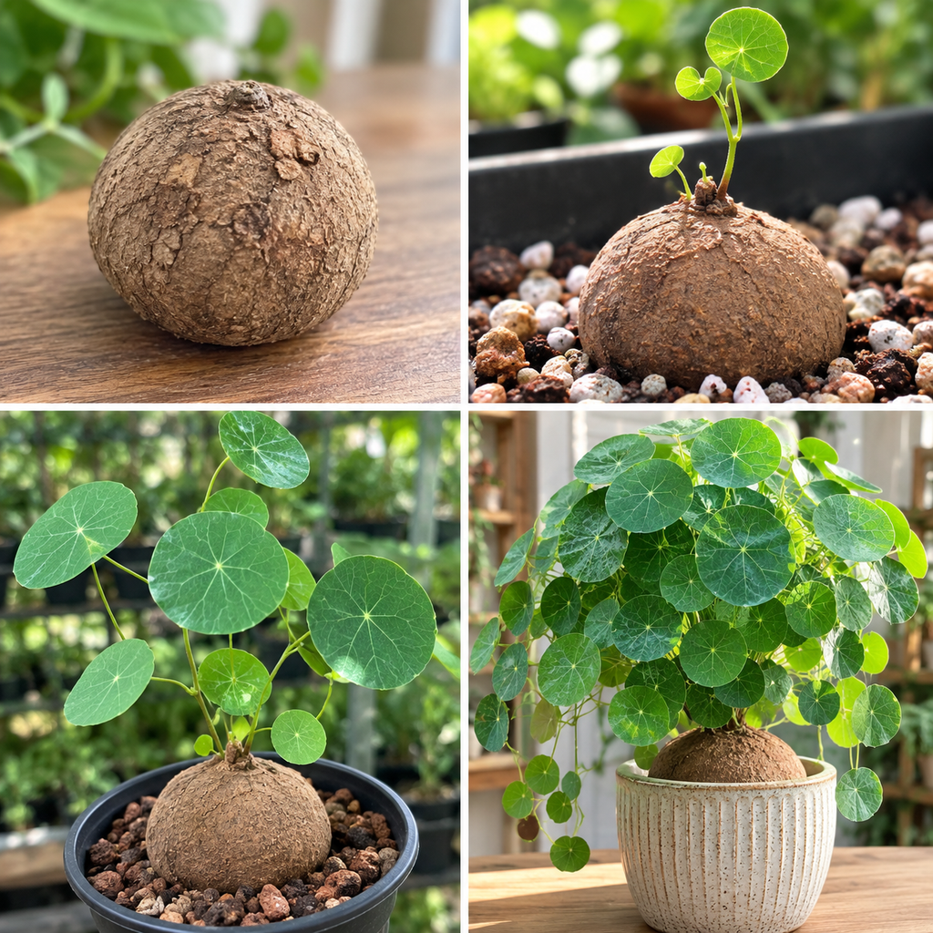 Stephania Cephalantha Live Plant, 2 – 2.5" Rare Caudex Bulb, Low-Maintenance Indoor Greenery, Great Botanical Gift