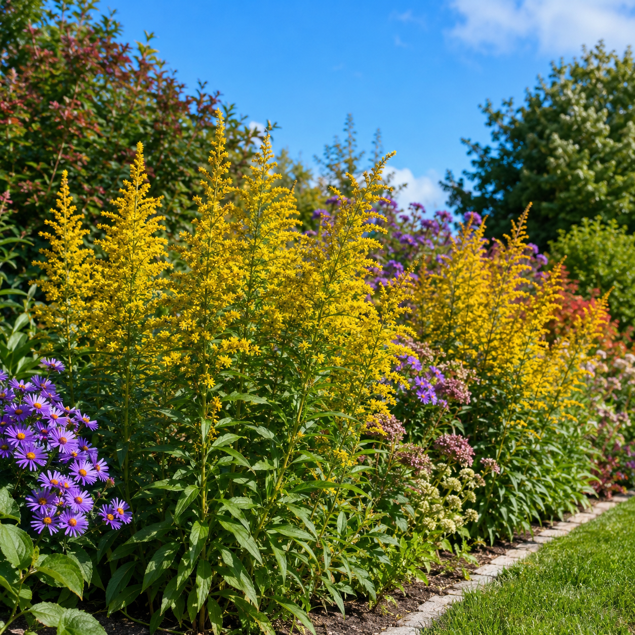 200 Showy Goldenrod Seeds, Non-GMO, Solidago speciosa Seeds, Vibrant Yellow Flower, Native Perennial for Backyard Landscape