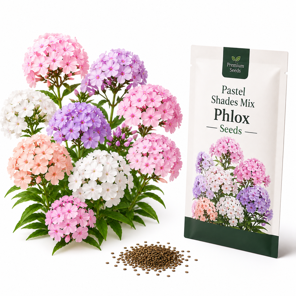 600 Pastel Shades Mix Phlox Seeds for Planting, Heirloom, Fast Growing, Sweet-Scented Annual Wildflower Seeds, Ideal for Outdoor Spaces