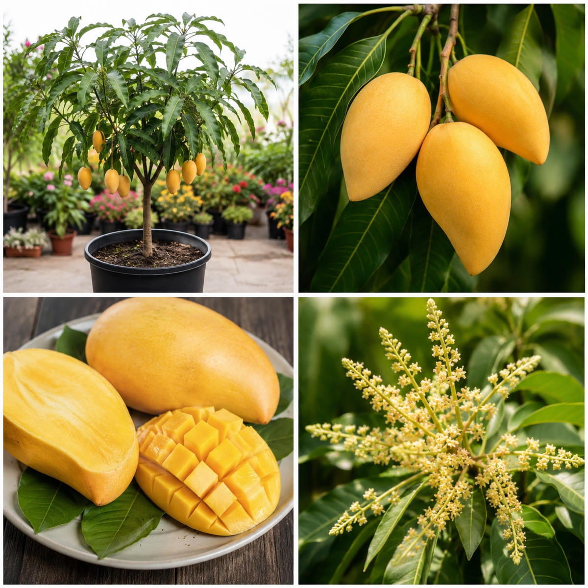 Mallika Mango Trees Live Plants |Sweet Fruit Tree 2.5–3 Ft Tall | Compact Tropical Mango Variety with Rich, Aromatic Fruit | Ideal for Yard, Patio & Warm-Climate Gardens (No Ship to CA, HI, AK)