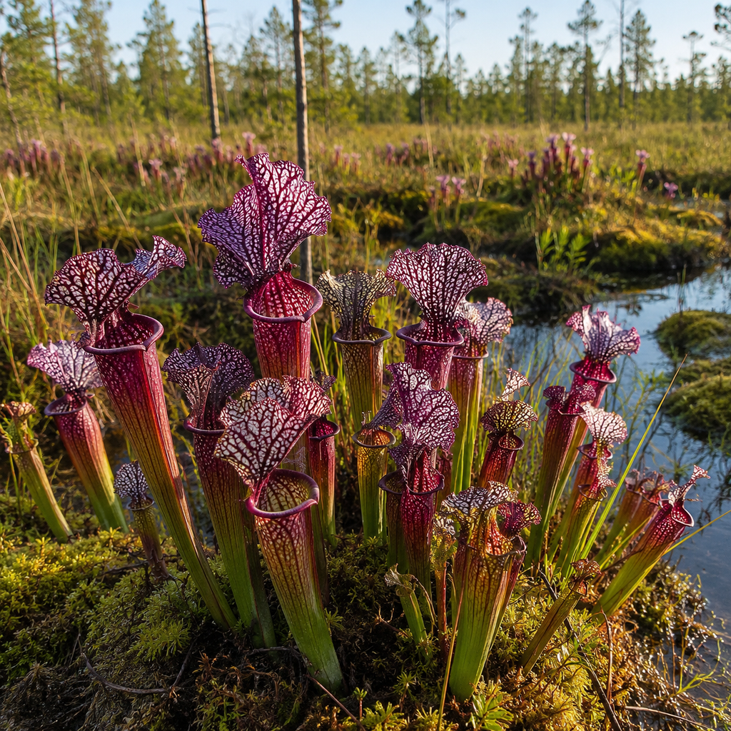 90 Purple Pitcher Plant Seeds, Non GMO, Low Maintenance, Hanging Traps Pitcher Seeds, Ideal for Outdoor Spaces