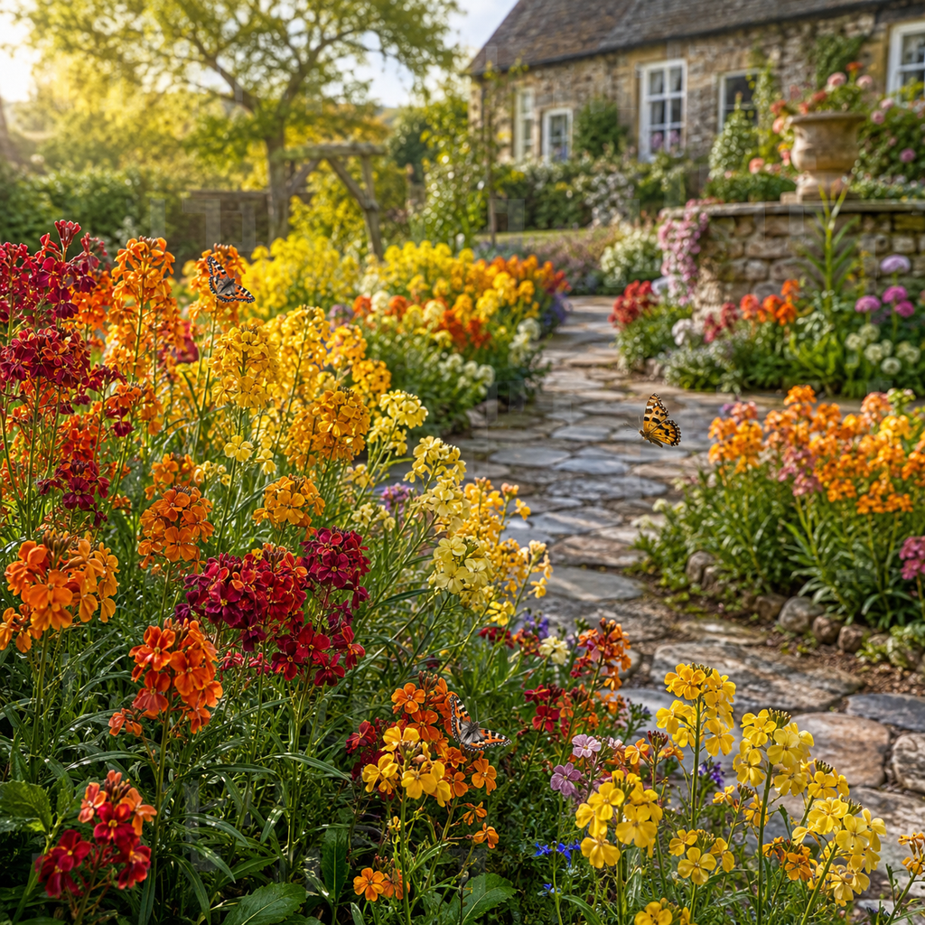 900 English Wallflower Seeds for Planting, Non GMO Cheiranthus cheiri, Easy to Grow, Cold Hardy Spring Flower Seeds, for Gardens & Landscaping