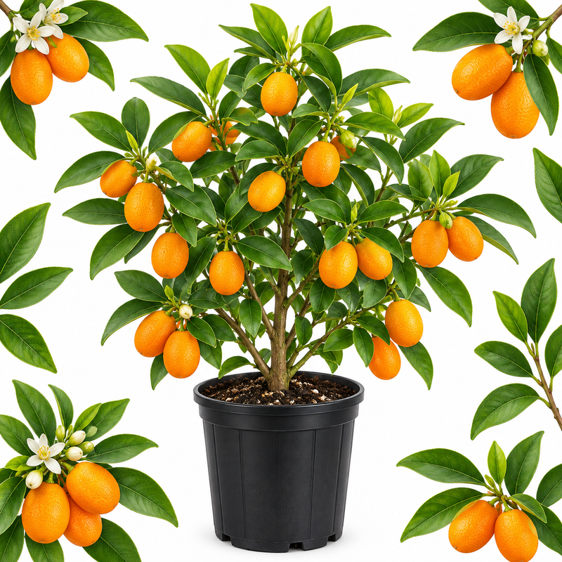 Live Meiwa Kumquat Tree | 3 Gallon Pot | Productive Sweet Citrus Fruit Tree | Fresh Kumquats for Planting | Ideal for Backyard & Patio Containers (No Ship to CA,HI,AK)
