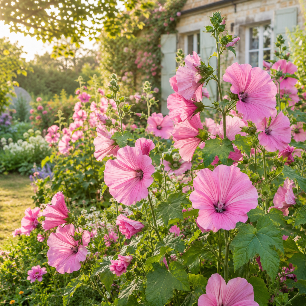 100 Rose Mallow Flower Seeds for Planting, Heirloom, Fast Growing, High-Yield Tall Showy Blooms, Perfect for Privacy Screen and Garden Background