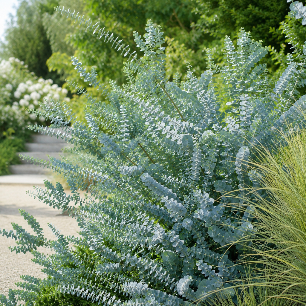 10 Baby Blue Eucalyptus Seeds for Planting, Non GMO, Aromatic Silver-Blue Foliage, Fast Growing, for Patio, Pots, Entryways & Home Styling