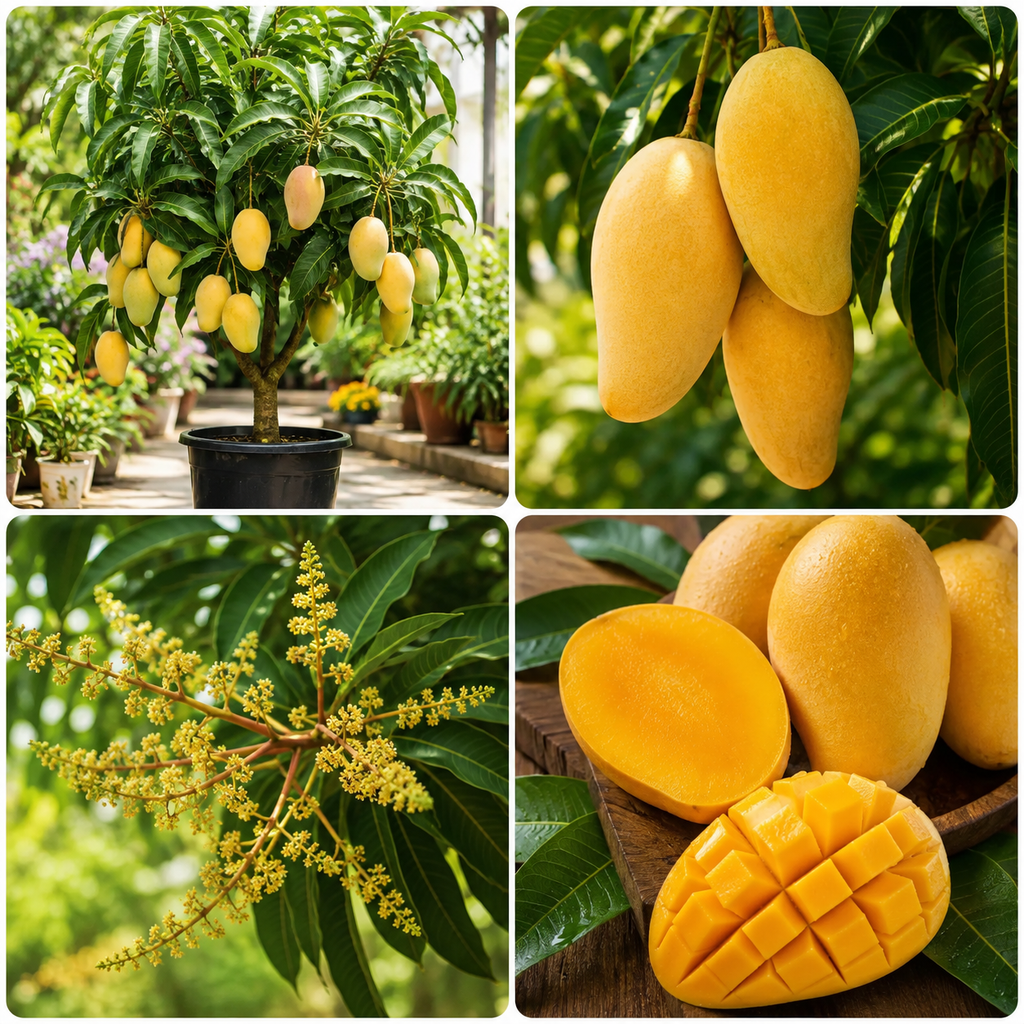 Mallika Mango Tree Live Plant | Fruit Tree 2–3 Ft Tall for Planting | Premium Tropical Mango Variety | Outdoor Fruit Tree for Yard, Patio & Garden Growing (No Ship to CA,HI,AK)