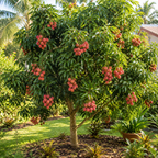 Sweetheart Lychee Tree Live Plant in 3 Gallon Pot | 30-36 Inches Tall | Litchi Chinensis Tropical Fruit Tree | Established Edible Plant for Backyard (No Ship to CA,HI,AK)
