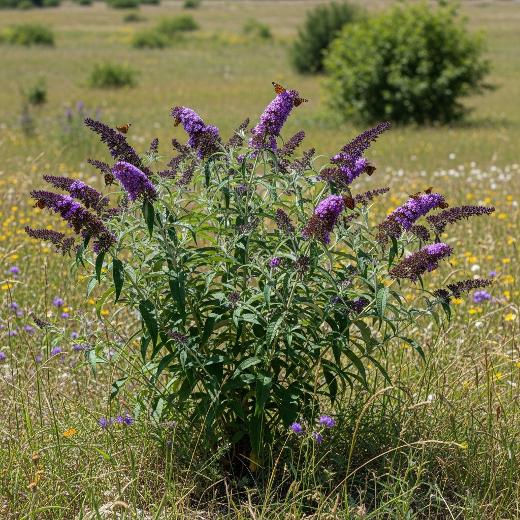 Black Knight Butterfly Bush Live Plant | 4 Inch Tall Buddleia | Flowering Shrub with Deep Purple Blooms | Easy to Grow Plant for Outdoor Gardens & Borders