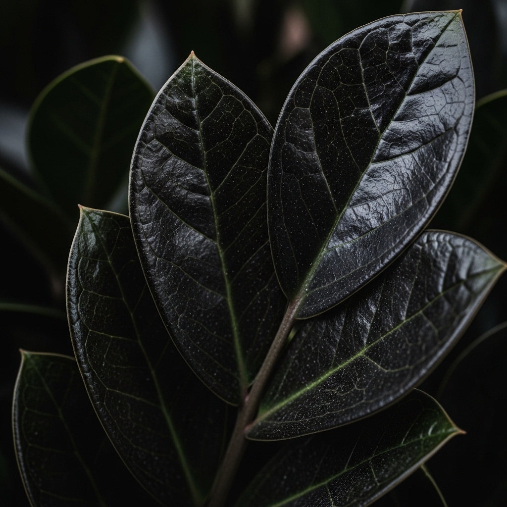 ZZ Plant Live in 6’’ Inch Pot - Black Raven ZZ Plant Live with Glossy Dark Foliage | Easy-Care Zamioculcas for Indoor Rooms, Works Well in Homes, Apartments & Office Settings