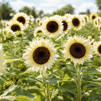 60 White Nite Sunflower Seeds for Planting, Non-GMO, Easy to Grow, Fast Growing, Single-Stem Hybrid Sunflower Seeds, Perfect Unique Gift, Ideal for Borders & Outdoor Spaces