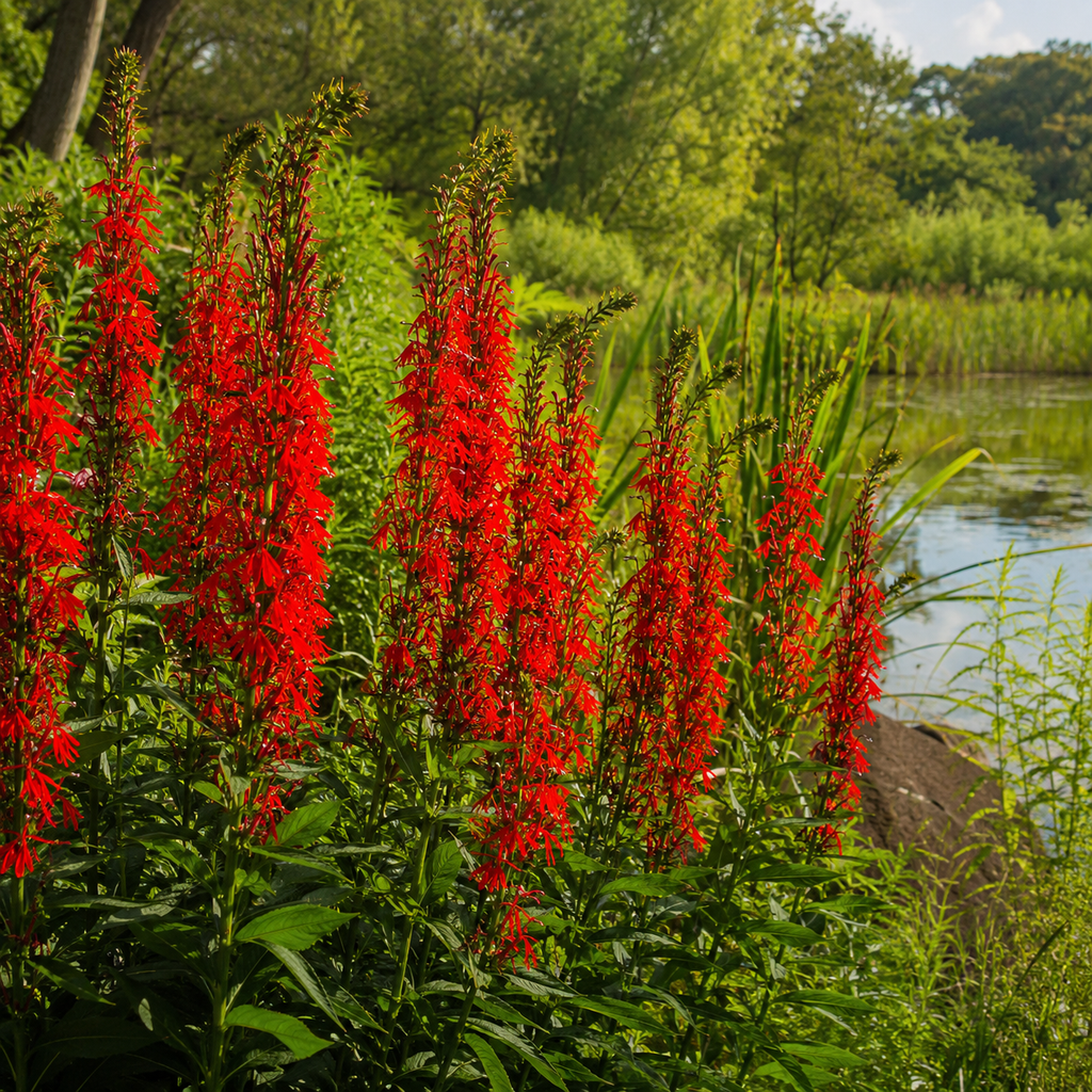 750 Cardinal Flower Seeds for Planting Outdoors, Non-GMO Lobelia cardinalis Seeds, Heirloom, Easy Care, High Yield, Perennial Wildflower Seeds