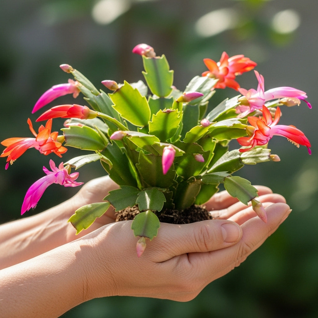 Christmas Cactus Plants Live in 4" Inch Pot | Unique Christmas Cactus Live Plants | Low-Maintenance Indoor Houseplant | Great Holiday Gift for Plant Lovers